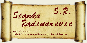 Stanko Radinarević vizit kartica